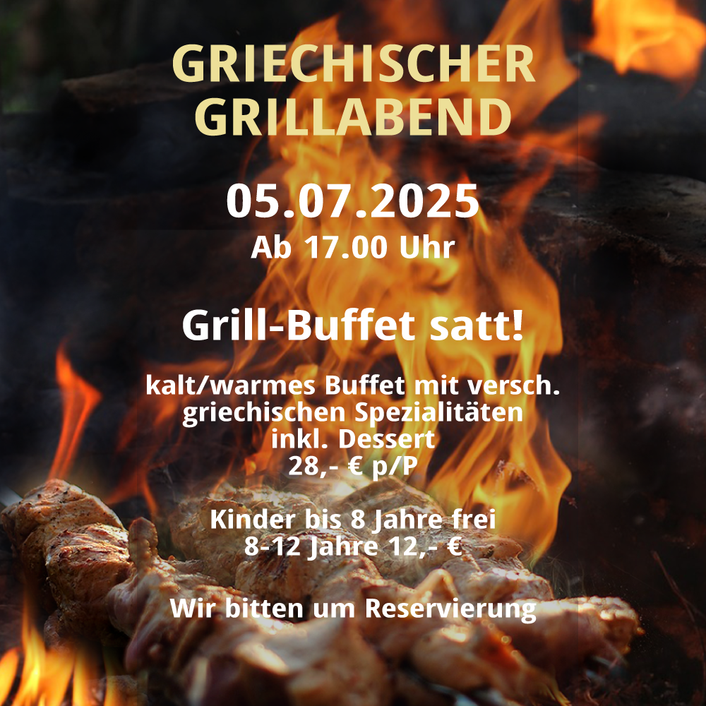 Athena Stelle - griechischer Grillabend im Juli