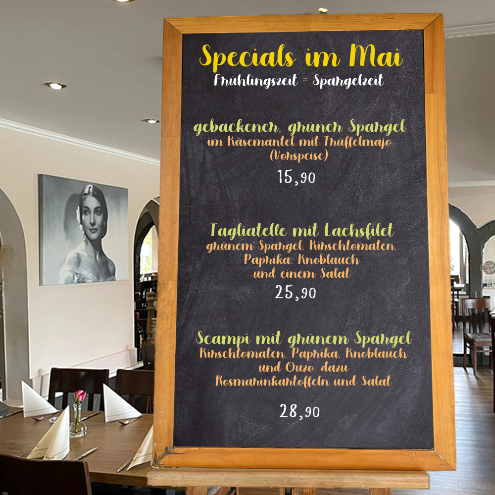 Specials im Mai - Restaurant Athena Stelle 