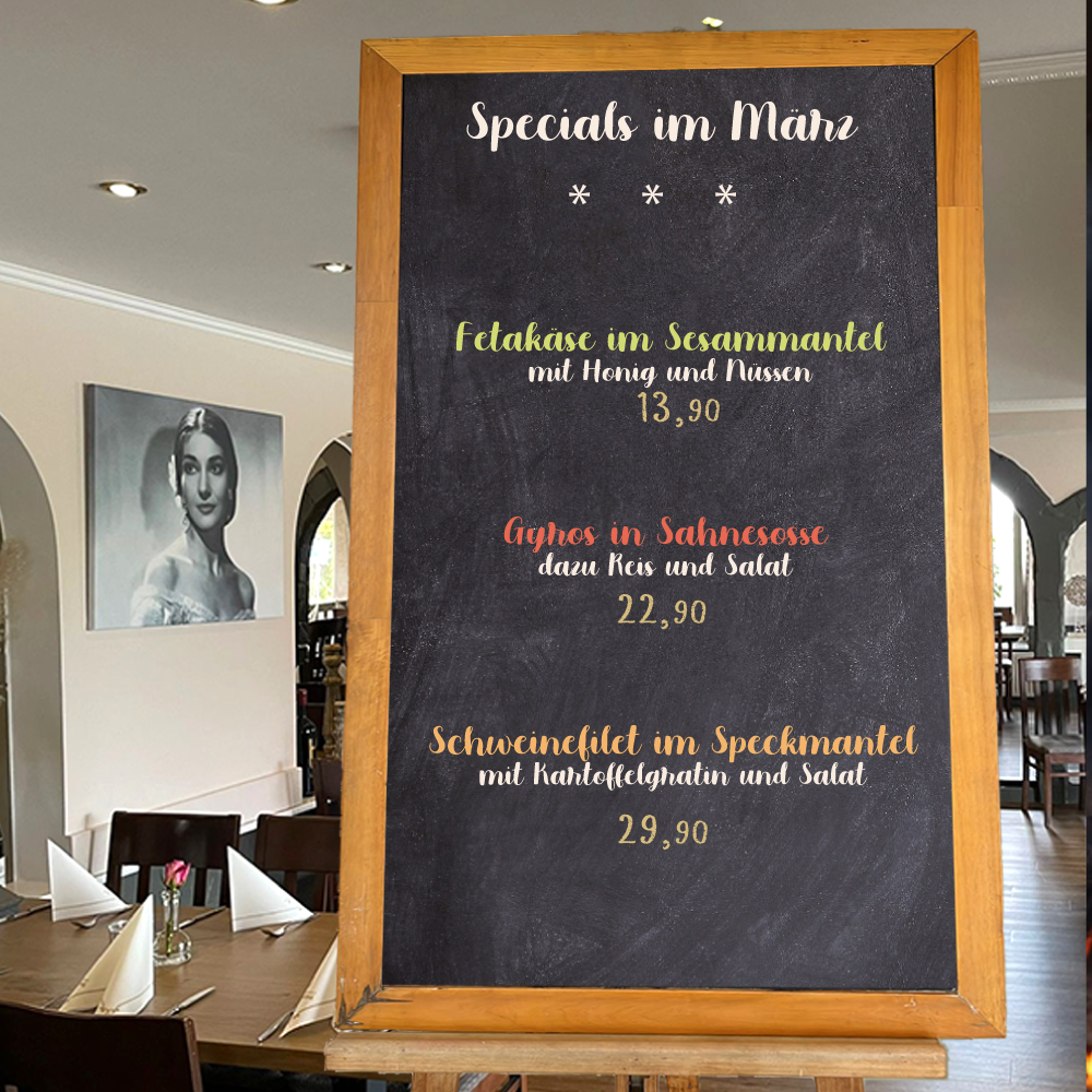 Specials im März - Restaurant Athena Stelle 